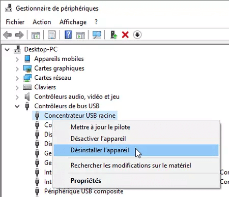 désinstaller le pilote pour que l'ordinateur reconnaisse le disque dur externe wd