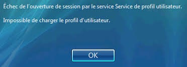 impossible de charger le profil utilisateur windows 10