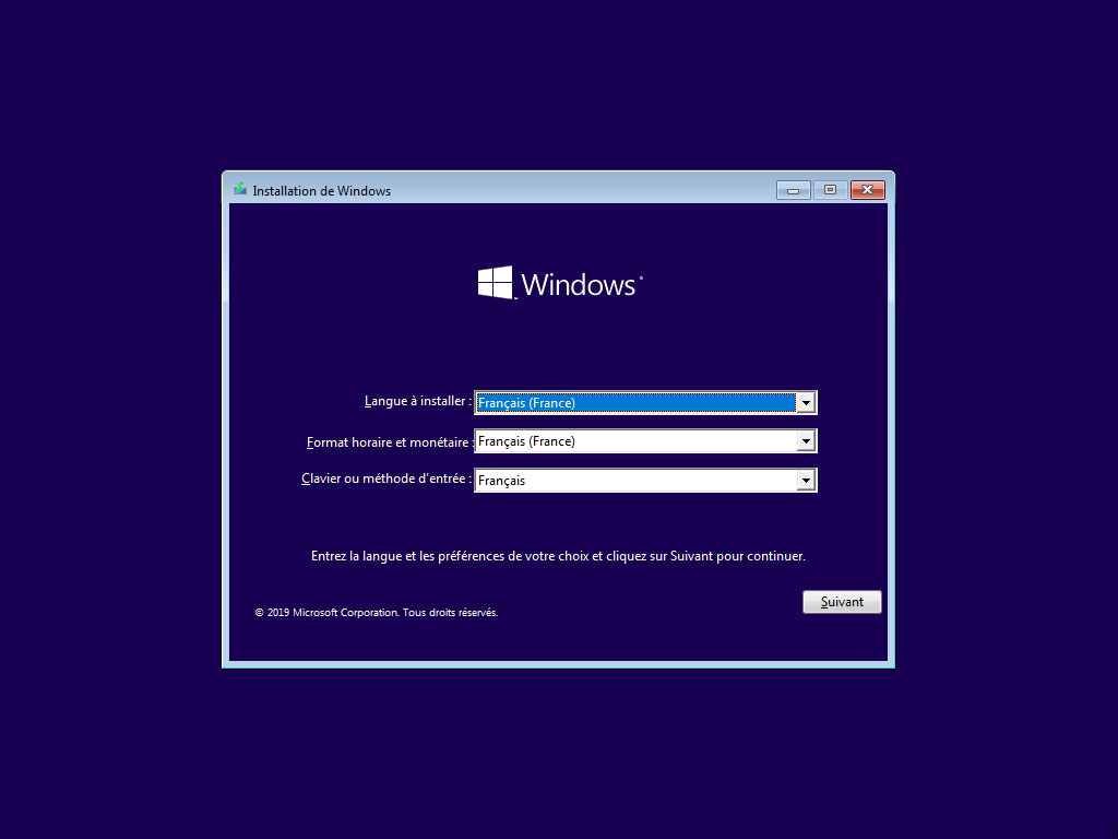 installation de Windows 11