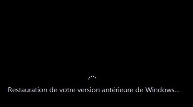 Restauration de votre version antérieure de Windows