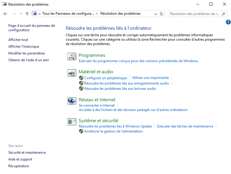 corrige l'erreur avec Windows Update