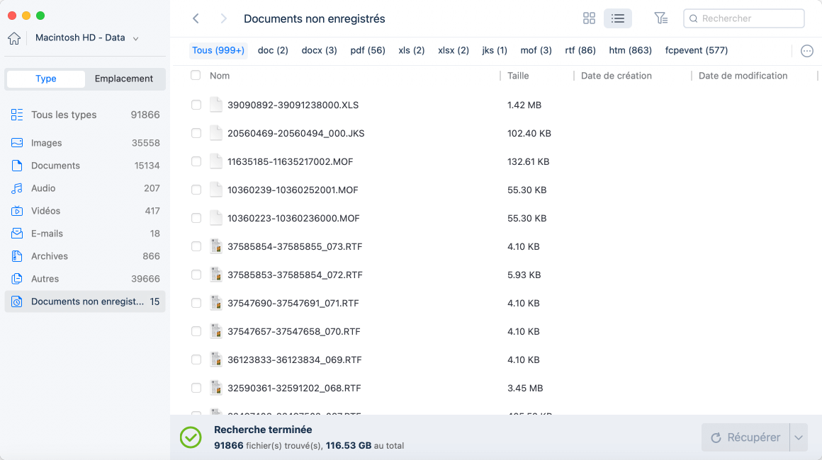 récupérer des documents Word non enregistrés