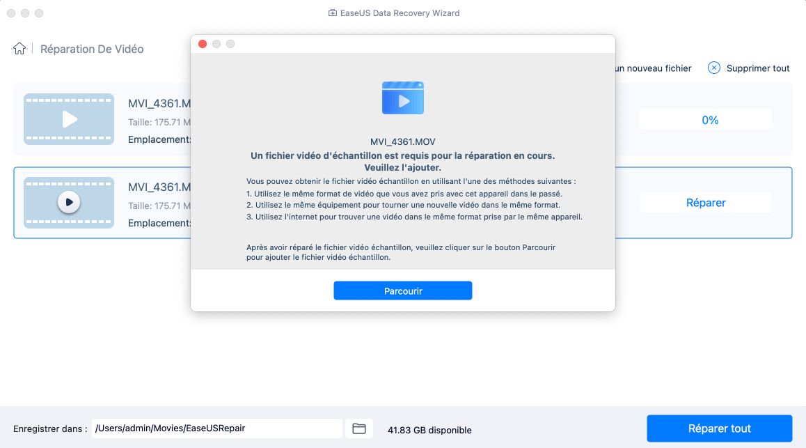 réparer des vidéos sur Mac - 4
