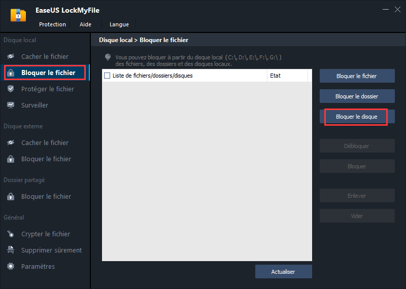 cliquer sur bloquer le fichier