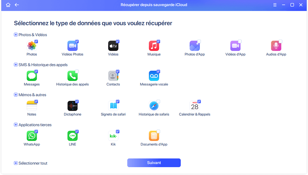 Récupérer les données d'iCloud5