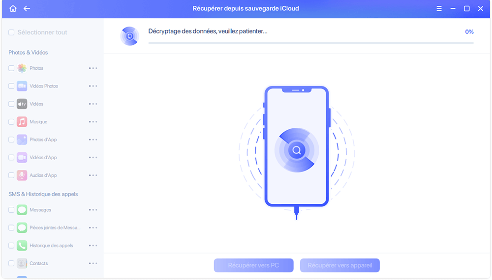 Récupérer les données d'iCloud7