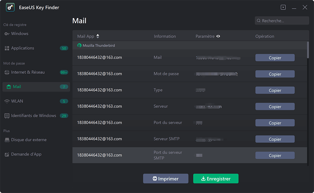 trouver la clé de produit Mail - 2
