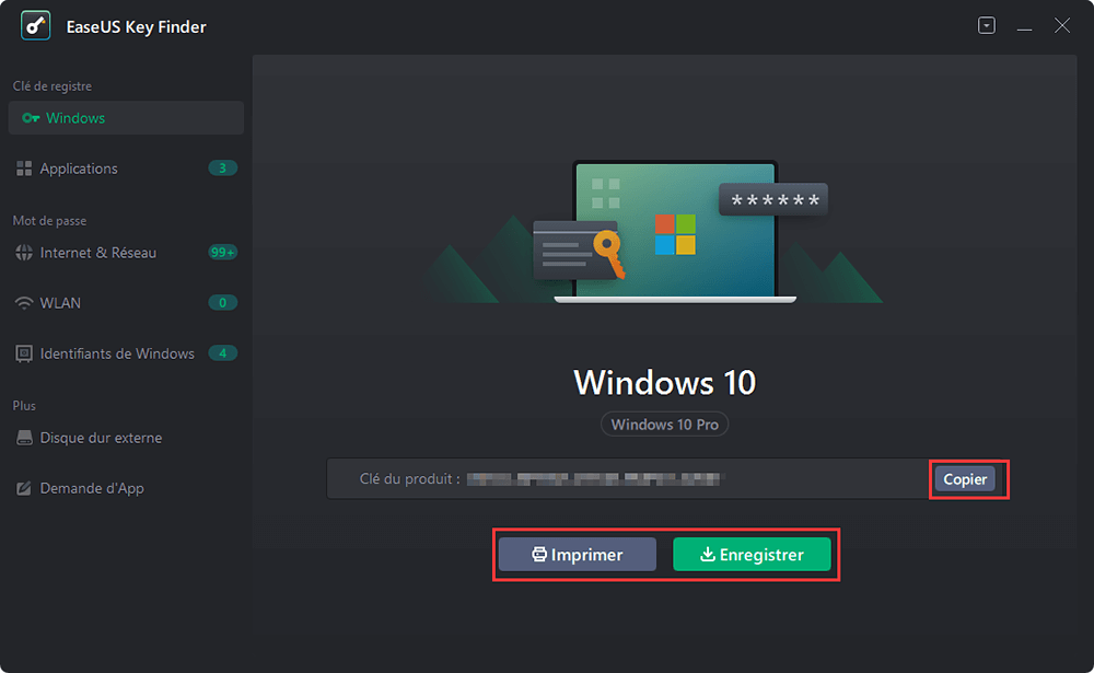 Comment récupérer une clé de produit perdue sous Windows 11/10/8/7 ? 5  méthodes pour vous aider - EaseUS