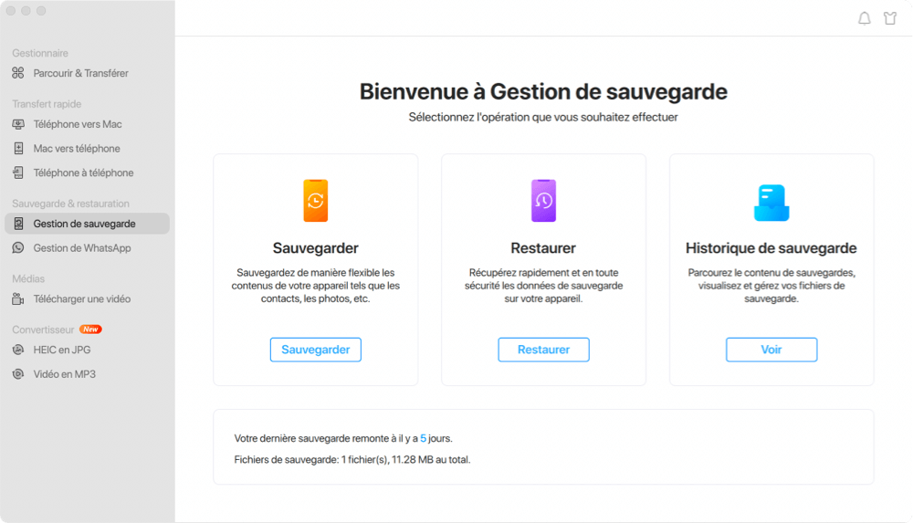 comment sauvegarder un iPhone sur un PC - étape 1