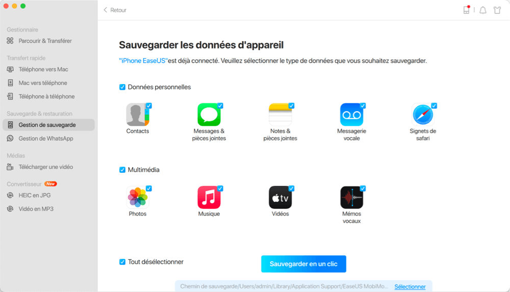 comment sauvegarder un iPhone sur un PC - étape 2
