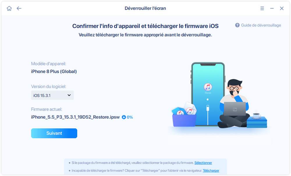 Télécharger ou sélectionner un firmware