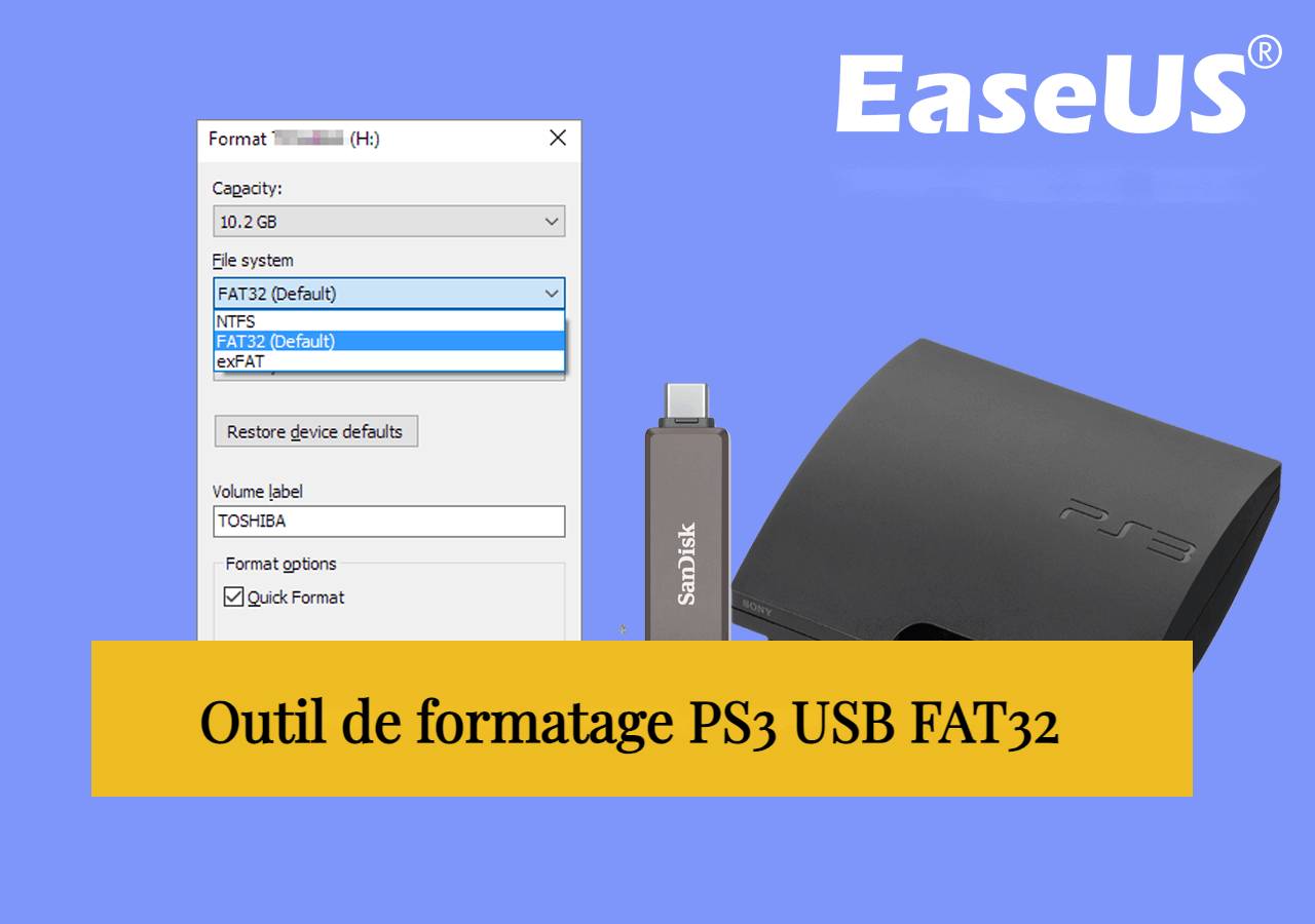 Outils de formatage PS3 FAT32 recommandés
