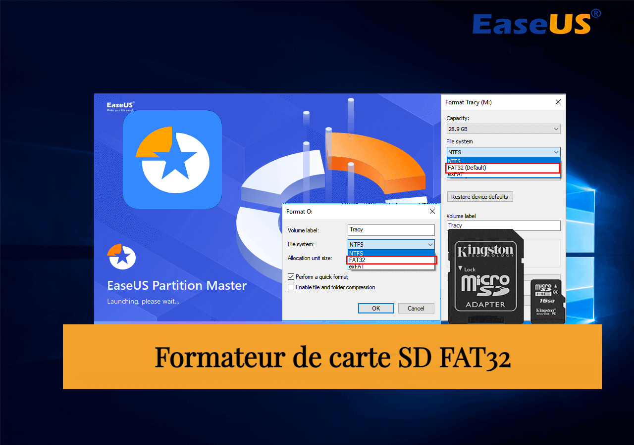 Les 5 meilleurs formateurs de cartes SD FAT32 à télécharger gratuitement pour Windows EaseUS