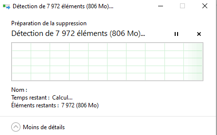 vider la corbeille pour libérer de l'espace disque