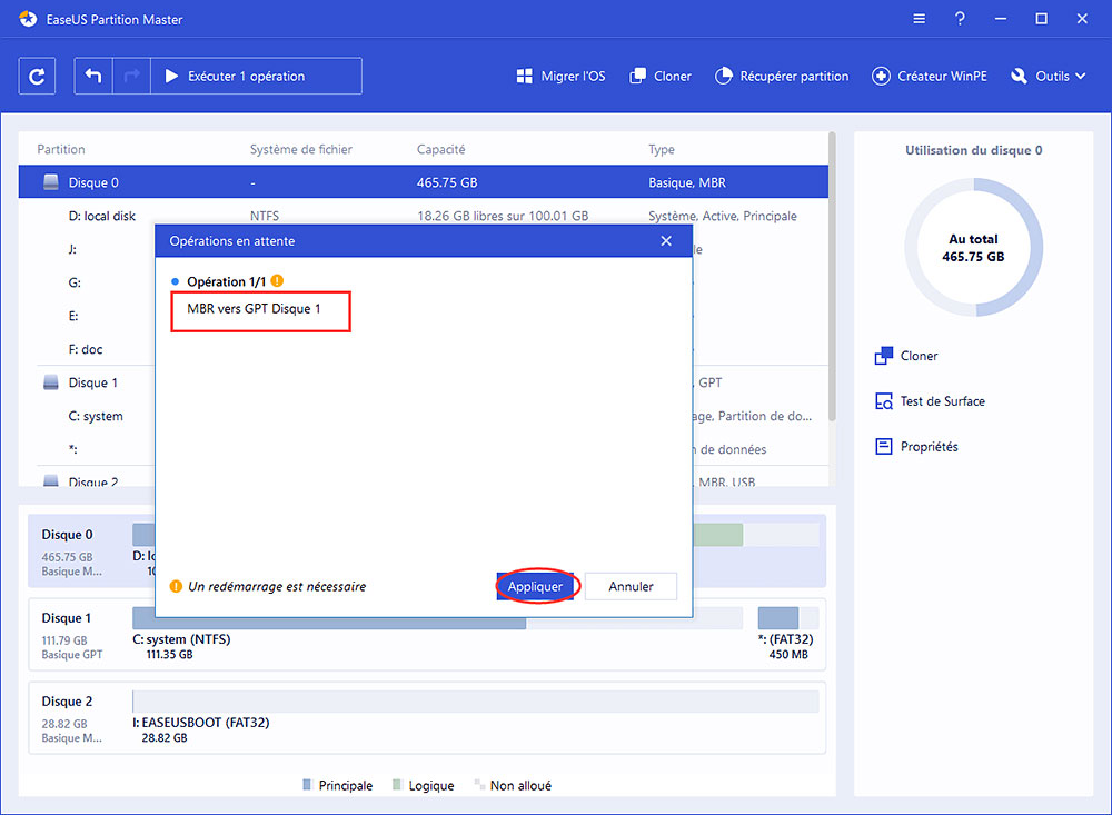 Le Disque Selectionne Est Du Style De Partition Gpt Sur Windows 10 8 7 Resolu Easeus