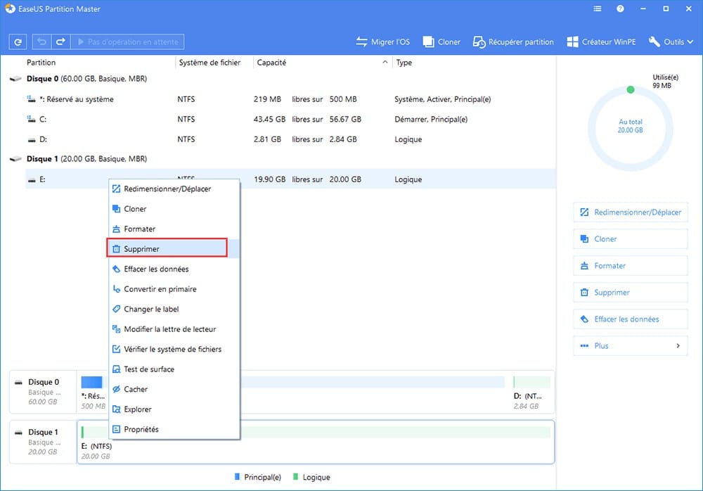 Comment supprimer la partition de récupération dans Windows 10 EaseUS