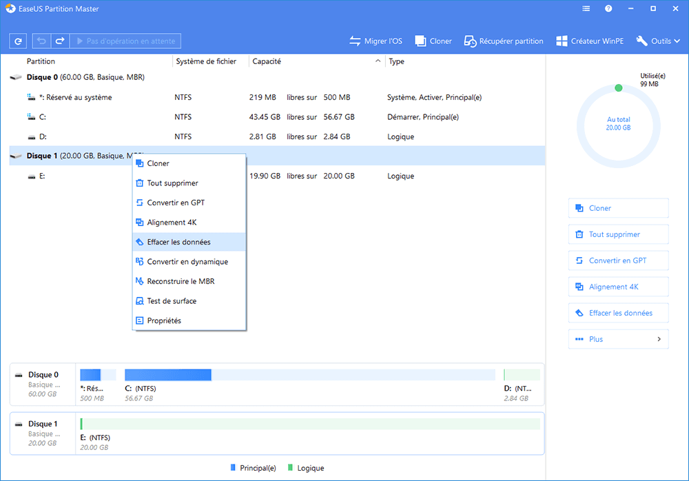 Supprimer la partition de Windows 10 gratuitement EaseUS