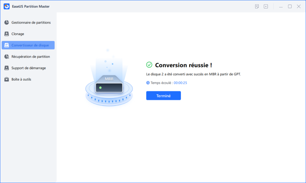 convertir le GPT en MBR-3