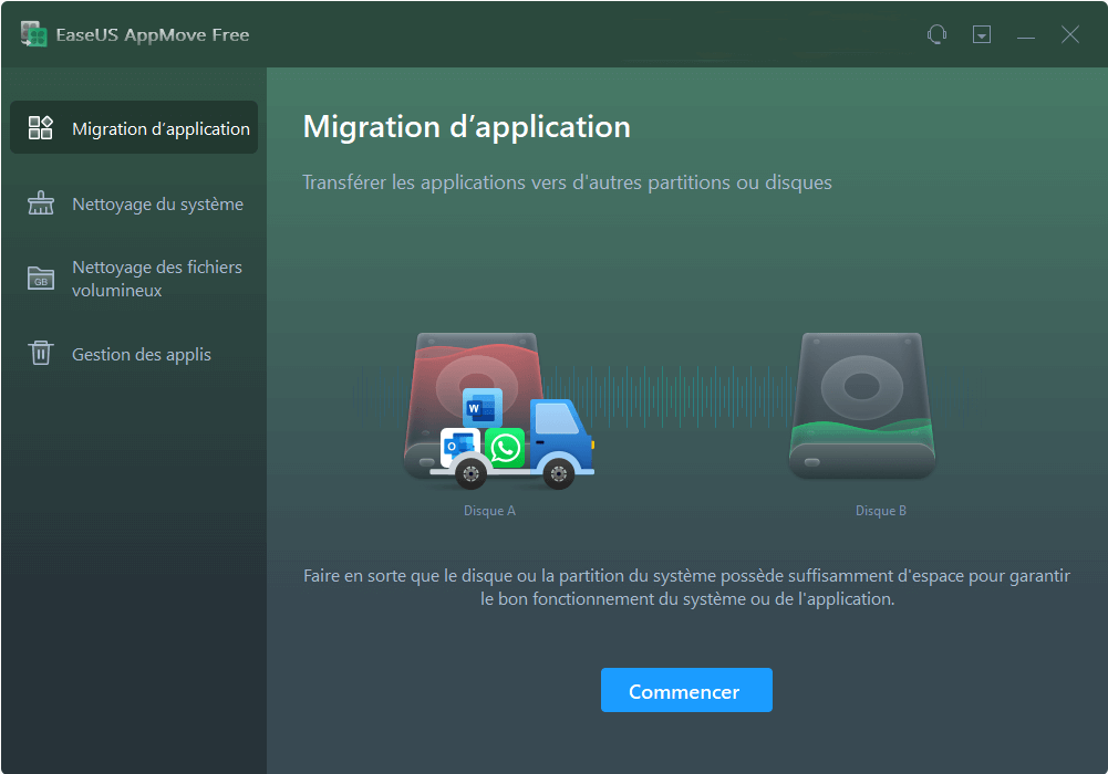 Démarrer la migration des applications