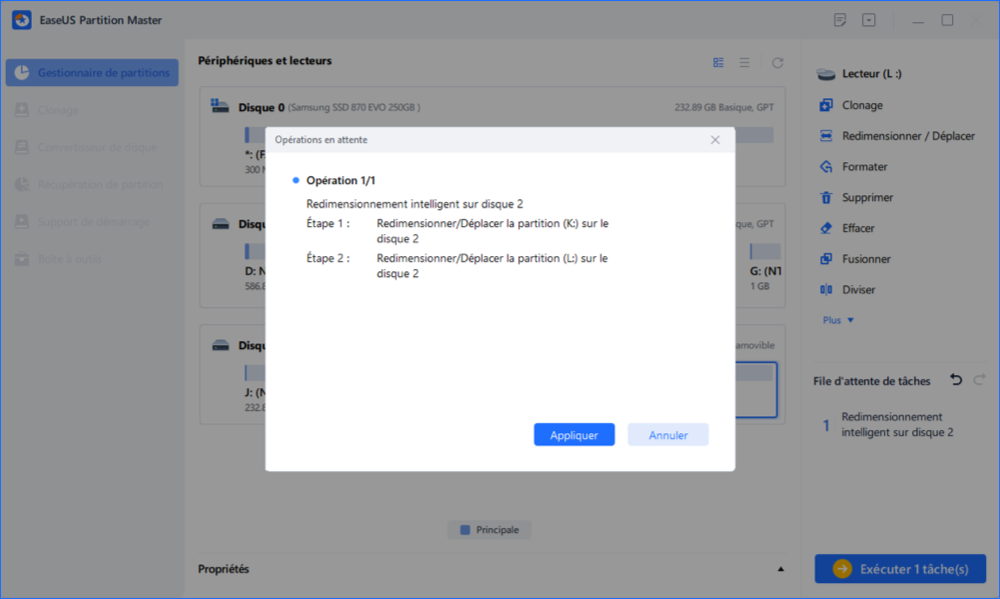 exécuter opération