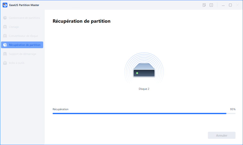 Scanner les partitions perdues