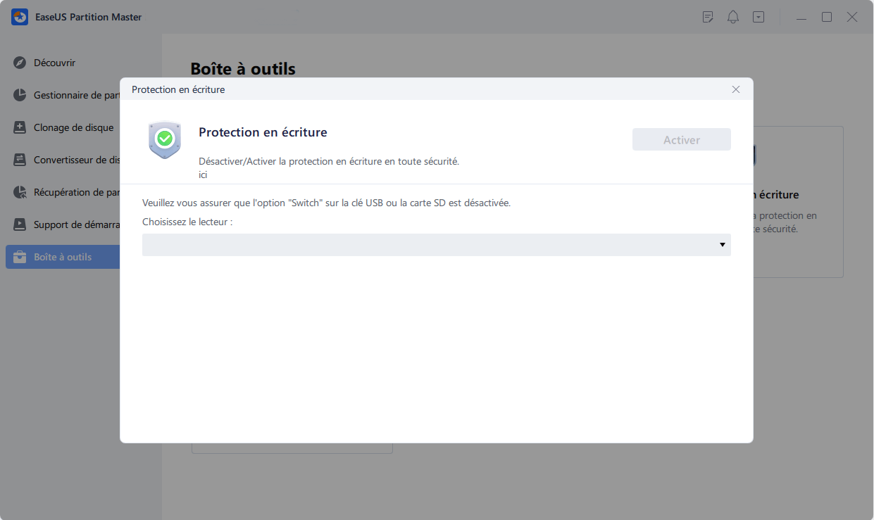 Comment retirer la protection en écriture et déverrouiller un disque dur  externe- EaseUS