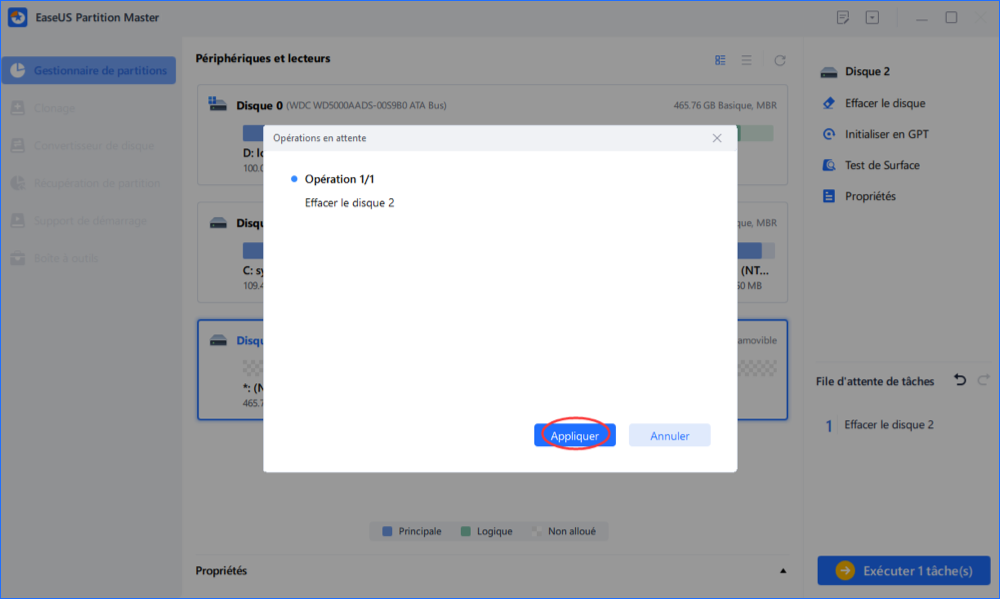 vérifier le message