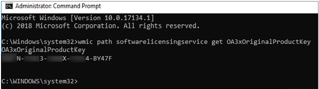 Trouver la clé de produit Windows Server avec cmd