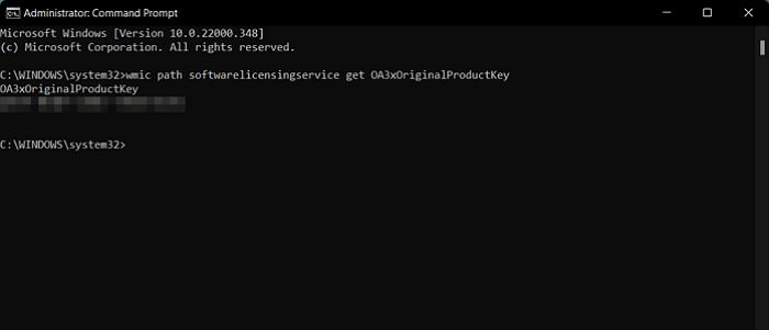 trouver clé Windows server via cmd