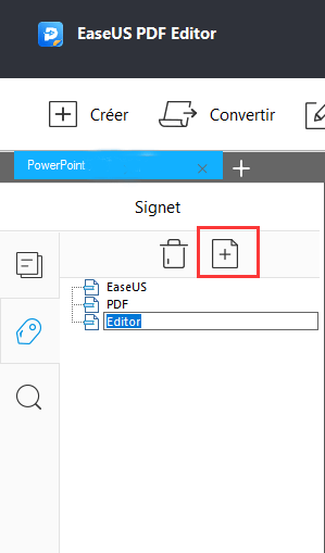 ajouter un signet à un pdf