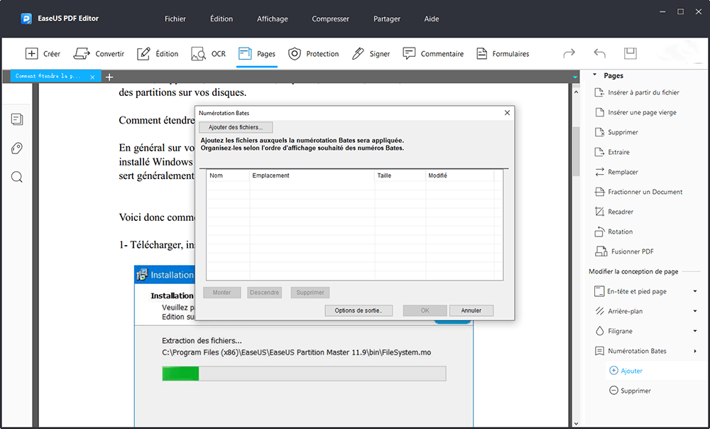 Ajouter un fichier PDF