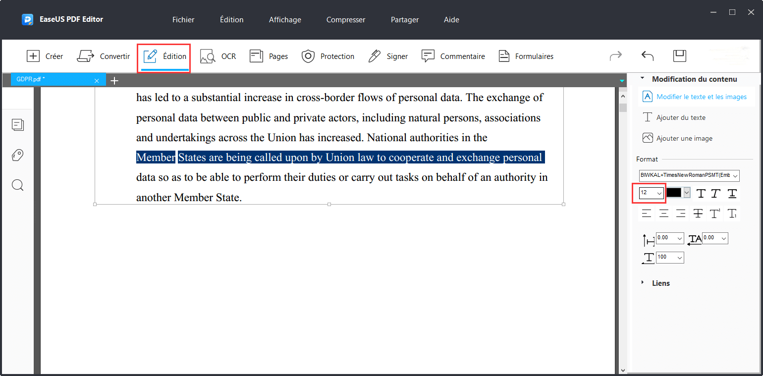 [2025 Tutoriel] Comment Changer Taille Police PDF avec 4 Meilleures Méthodes EaseUS