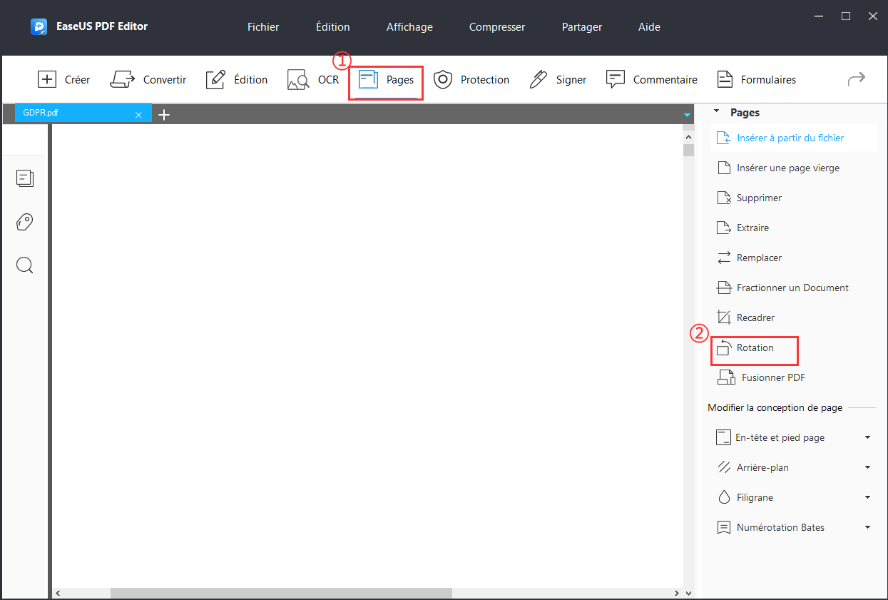 Comment faire pivoter un PDF et l'enregistrer gratuitement - EaseUS