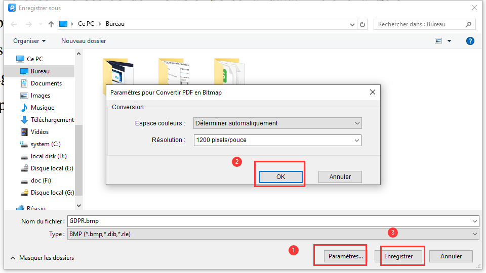enregistrer pdf