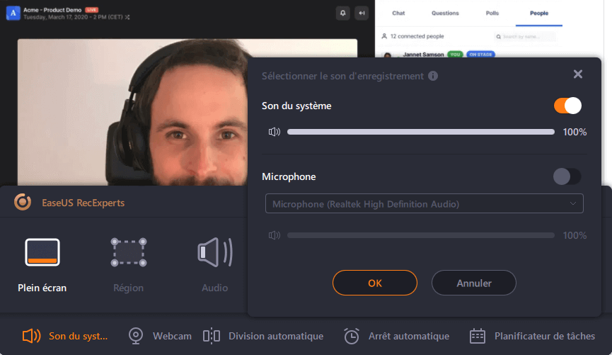 Choisir le son du système