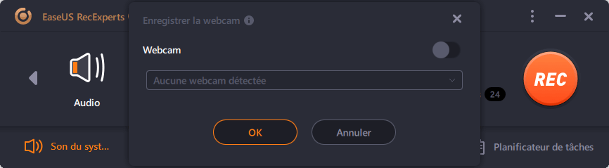 enregistrement de l'écran et de la webcam