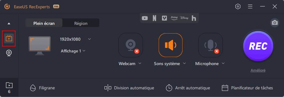 Rechercher et cliquer sur le mode amélioré