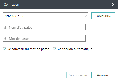 EaseUS Backup Center Fenêtre de connexion