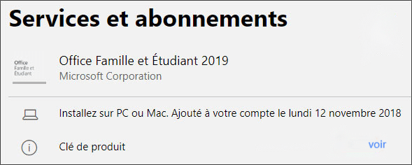 Comment trouver une clé de produit Microsoft Office avec un compte Office
