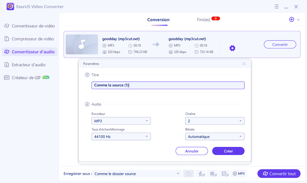 Ajuster les paramètres