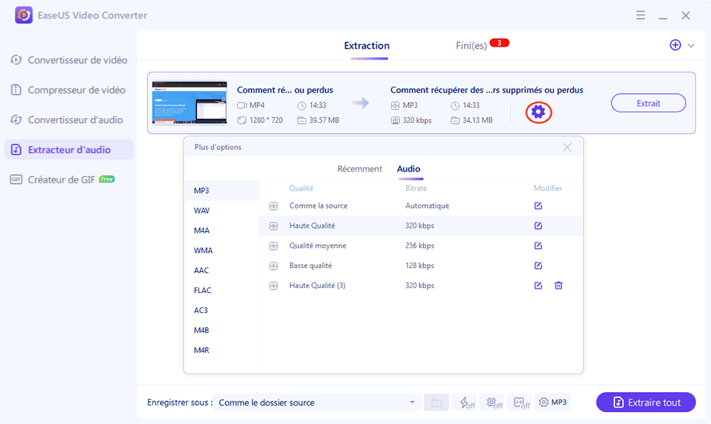 commencer à convertir