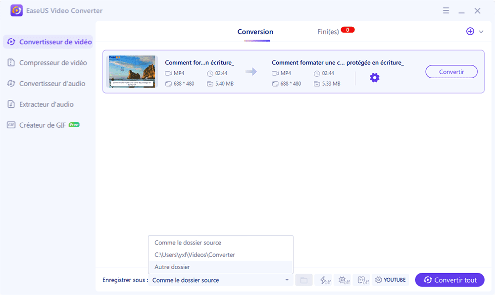 convertir vidéo en mp4