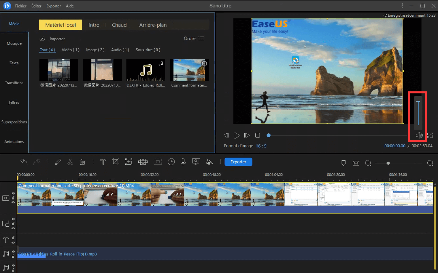 augmenter le volume des vidéos