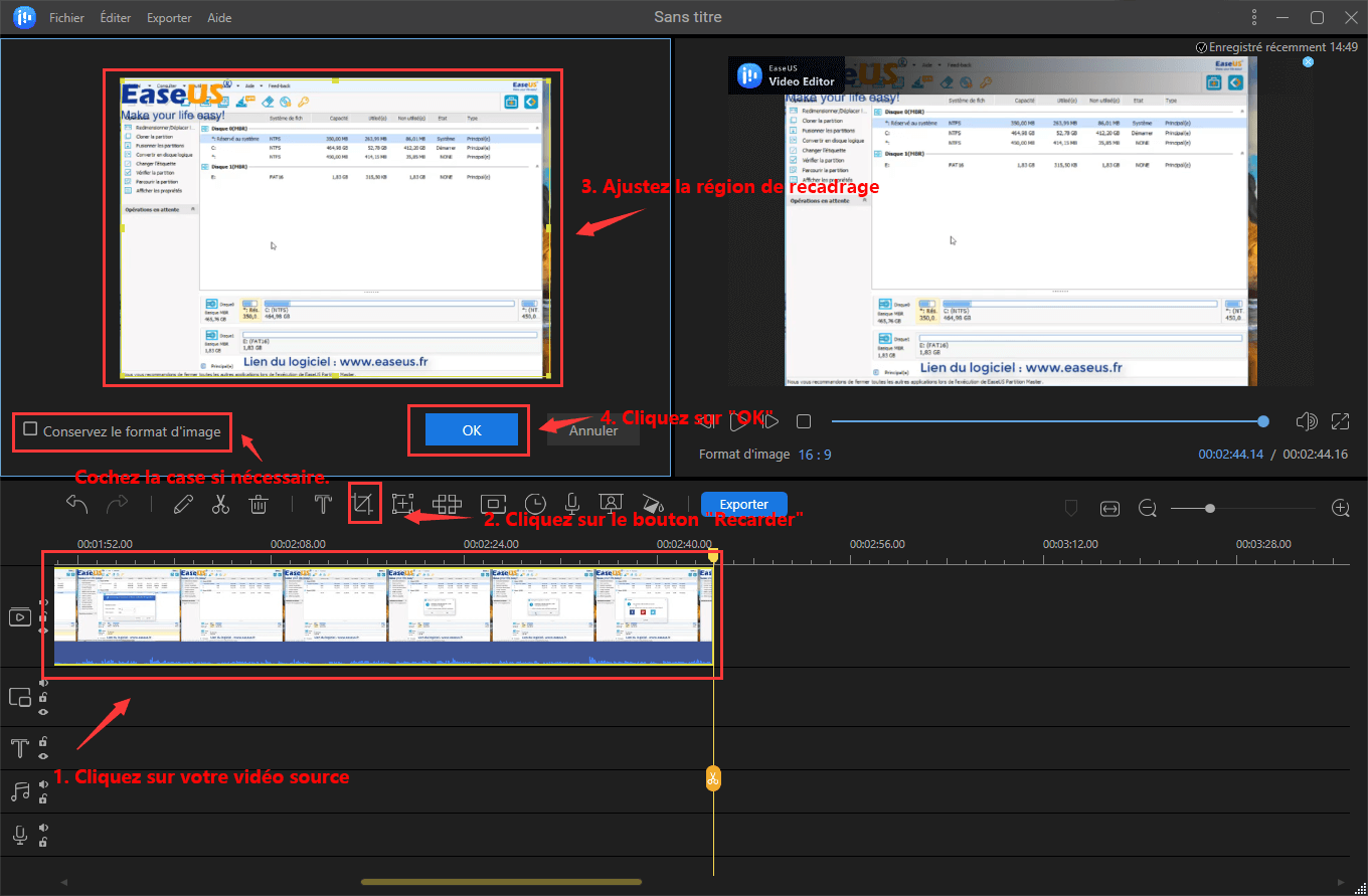 Comment supprimer les soustitres de MKV/AVI/MP4 sans effort EaseUS