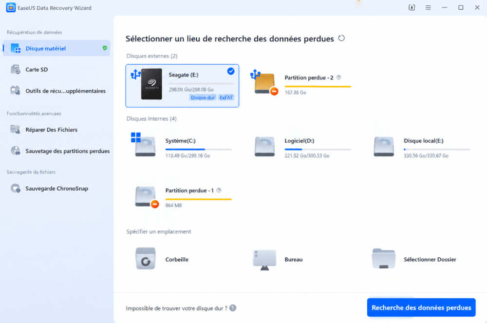 Récupérer données du disque dur externe Seagate - 1