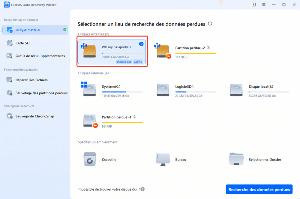 Récupérer disque dur sur WD - 1