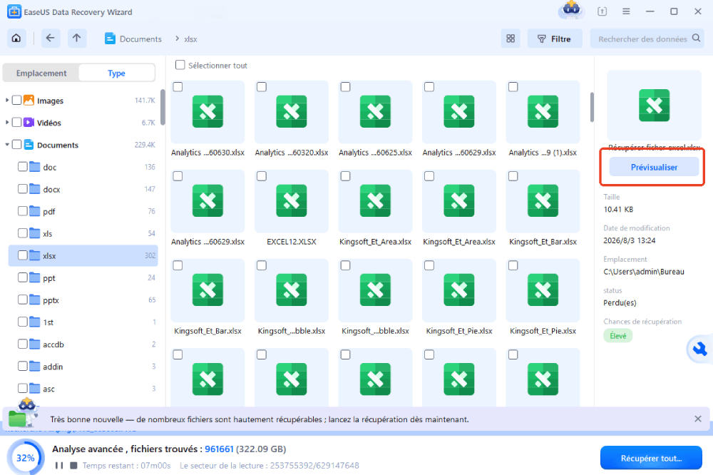 analysez des fichiers Excel