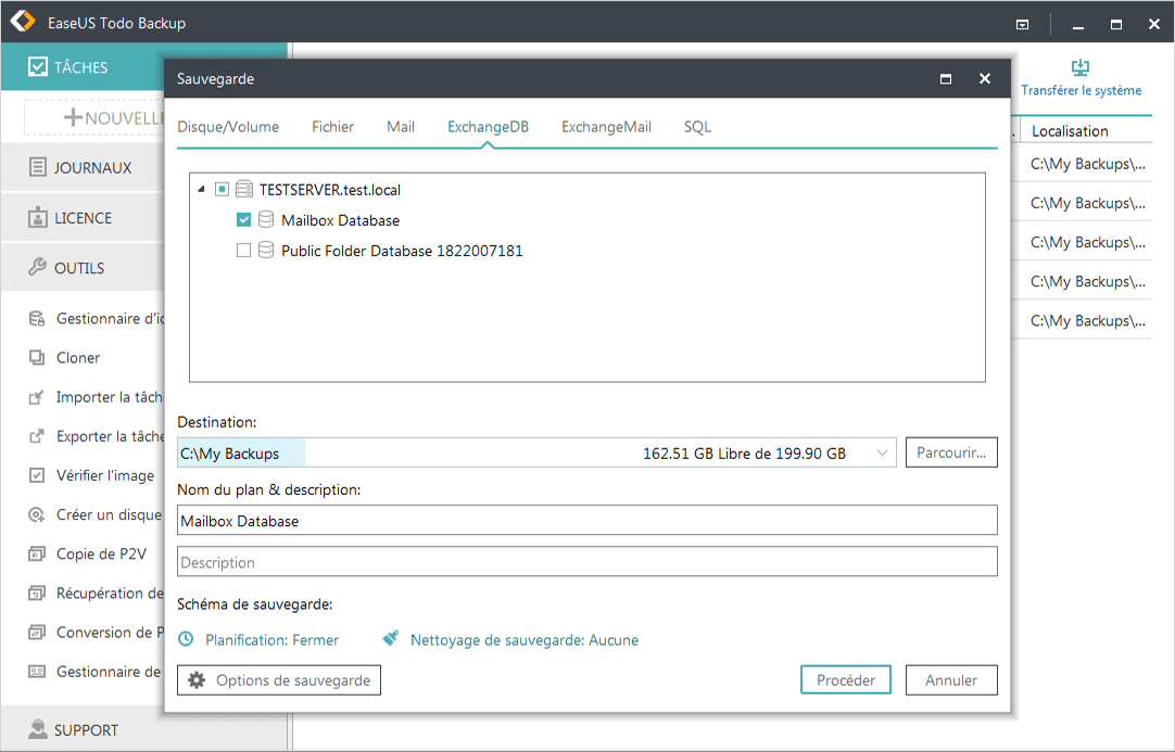 Transférer le système avec EaseUS Todo Backup