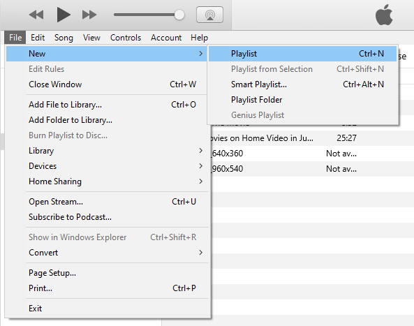 Créer une liste de lecture dans iTunes
