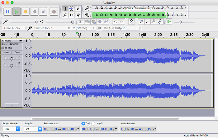 Couper audio avec Audacity